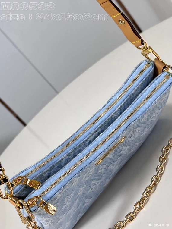 AAA Replica Ru Liv pochette double LOUIS VUITTON -24.5*13.5*6.5CM 0807